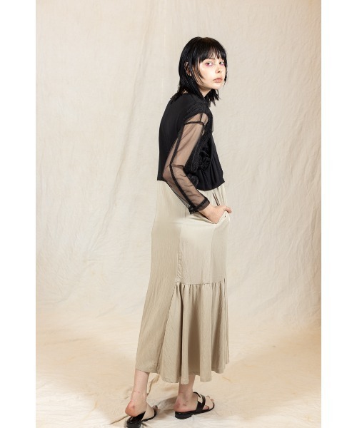 OSMOSIS ベスト ジレ アシンメトリーロングジレ レディース