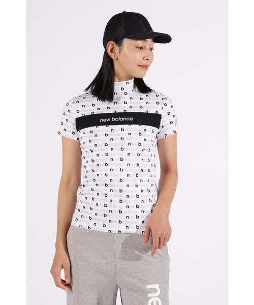 New balanceゴルフウェア　 レディース　 半袖モックネックシャツ New Balance Golf tシャツ 「new balance golf」ストレッチ 保形