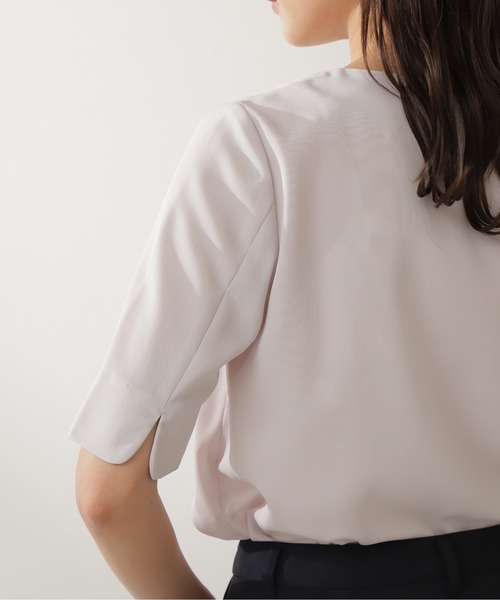 「N.（N. Natural Beauty Basic）」 半袖ブラウス MEDIUM グレー レディース NATURAL BEAUTY BASIC 「NATURAL BASIC」 半袖ブラウス MEDIUM