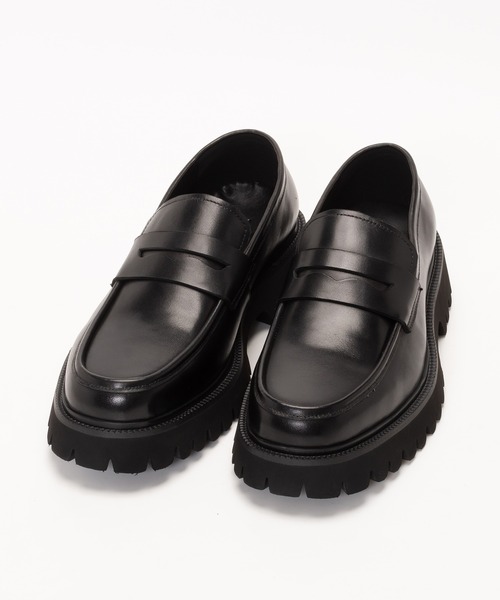 LUCIUS（ルシウス） ローファー 厚底 コインローファー メンズ