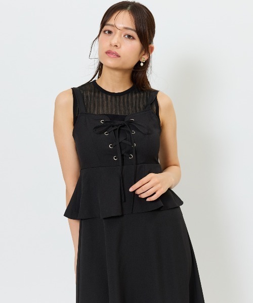 AND COUTURE（アンドクチュール） ジャンパースカート フロントレース