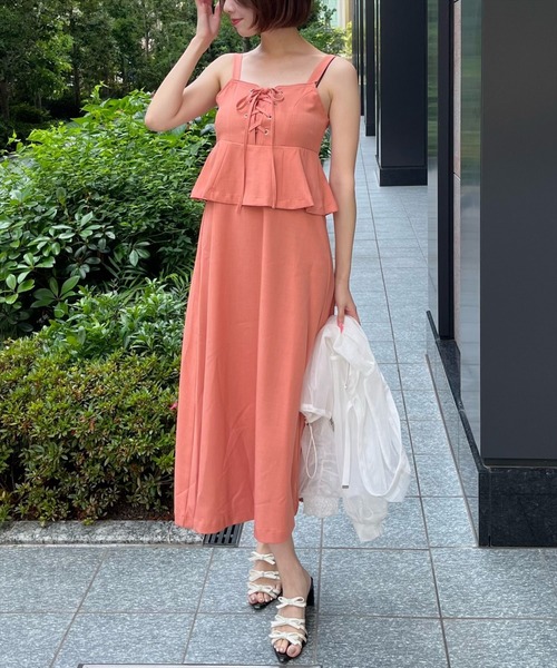 うさとのジャンバースカート　フード付き AND COUTURE（アンドクチュール） ジャンパースカート フロントレース