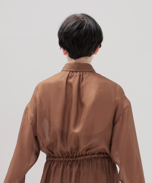 DRESSLAVE ワンピース sheer shirt dress(シアーシャツ