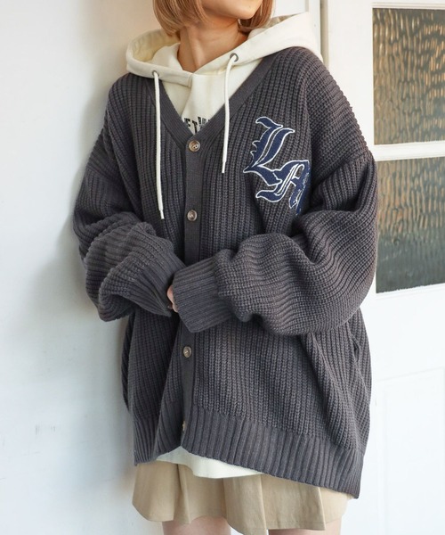 「PBLIM」 ニットカーディガン FREE クリーム レディース_画像2