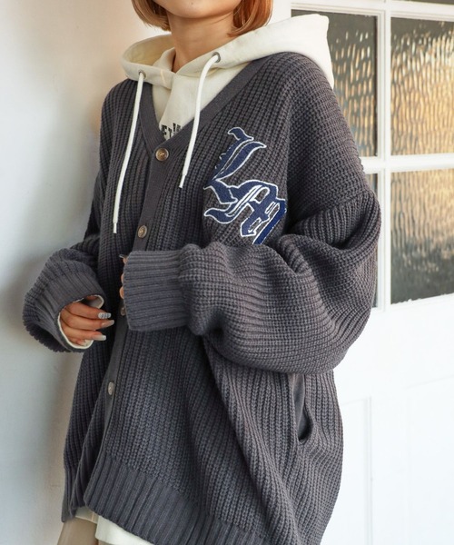 「PBLIM」 ニットカーディガン FREE クリーム レディース_画像3