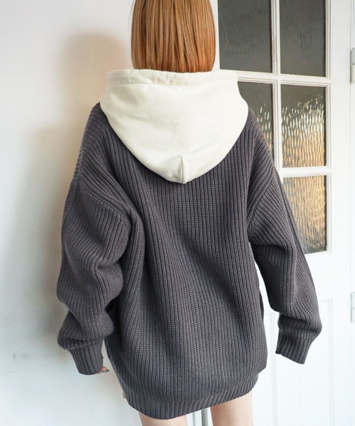 「PBLIM」 ニットカーディガン FREE クリーム レディース_画像4