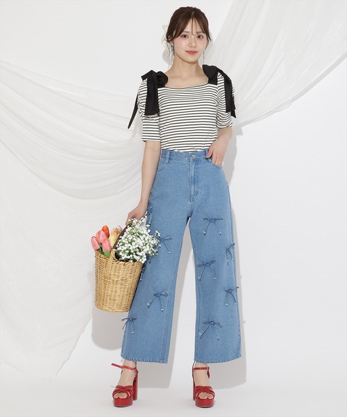 WILLSELECTION（ウィルセレクション） パンツ リボンモチーフデニム