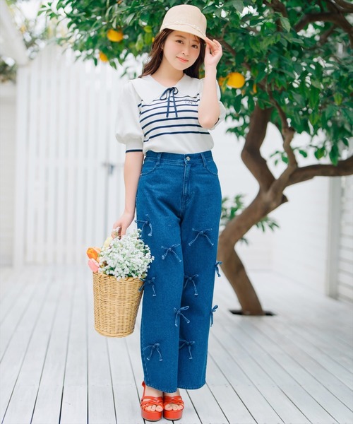 WILLSELECTION（ウィルセレクション） パンツ リボンモチーフデニム