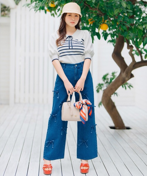 WILLSELECTION（ウィルセレクション） パンツ リボンモチーフデニム