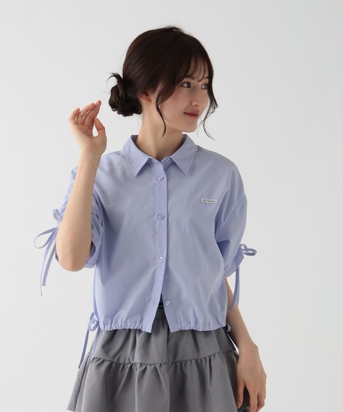 GLOBAL WORK（グローバルワーク） ブラウス シャツ リボンドロスト
