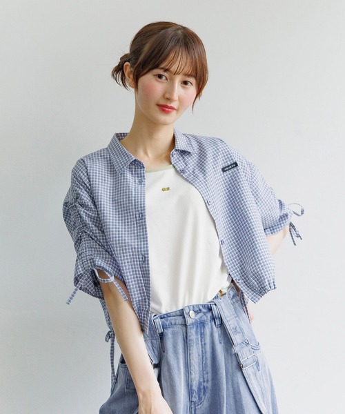 GLOBAL WORK（グローバルワーク） ブラウス シャツ リボンドロスト