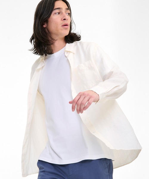 AIGLE（エーグル） シャツ ロングスリーブ リネンシャツ メンズ