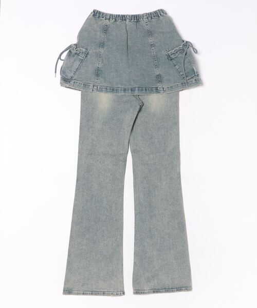 [EMODA] обработка Denim брюки MEDIUM голубой женский 