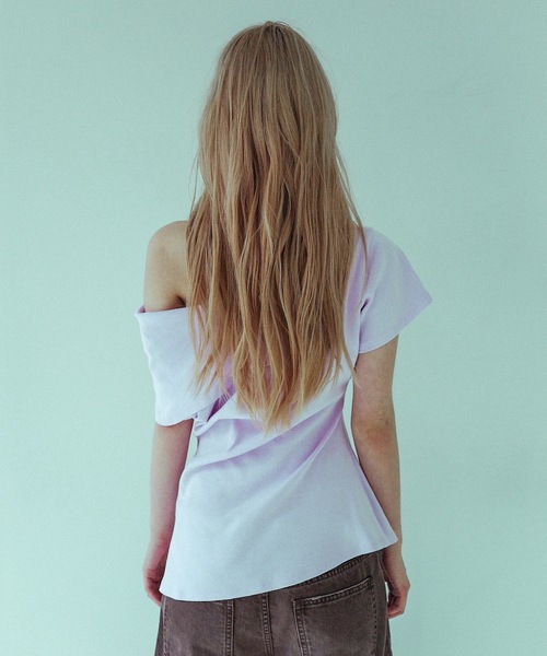 tシャツ ASYMMETRY SHOULDER Tシャツ レディース igi tシャツ TURNED SHOULDER ASYM TEE / アシンメトリーティー