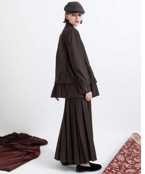 AULA AILA ホワイト プリーツスカート サイズ0 PHOTO PRINT PLEATS SKIRT — aulaaila