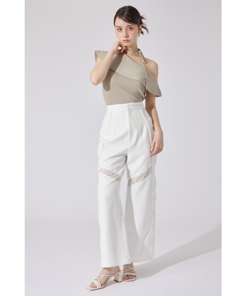 rienda ニット セーター ワンショルダーニットトップス 夏服