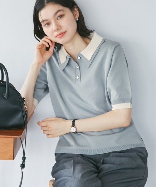 ポロシャツ ポロ レイヤード風ポロシャツ レディース 楽天市場】【限定！10%OFFクーポンで3582円】M/Lサイズ [涼感