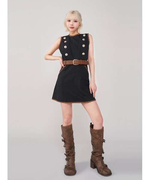 Darich キャンバスミニワンピース BLK Darich ワンピース キャンバスミニワンピース : ZOZOTOWN Yahoo