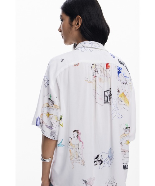 レディースシャツ　デシグアル　デザインシャツ　インポート ハワイシャツ 25SWCW39 | Desigual (Women)/デシグアル