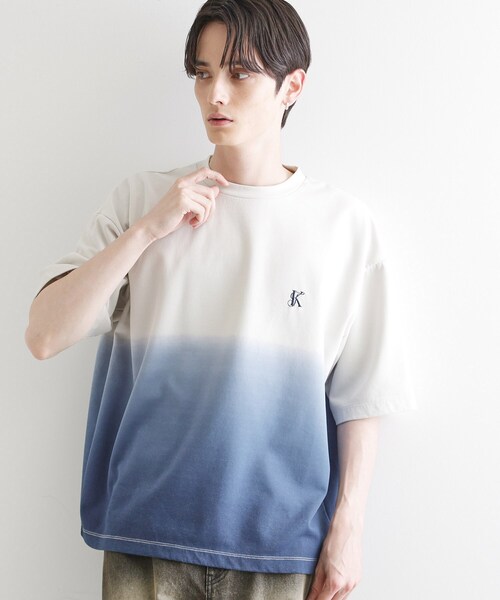 tk.TAKEO KIKUCHI（ティーケータケオキクチ） tシャツ グラデーション