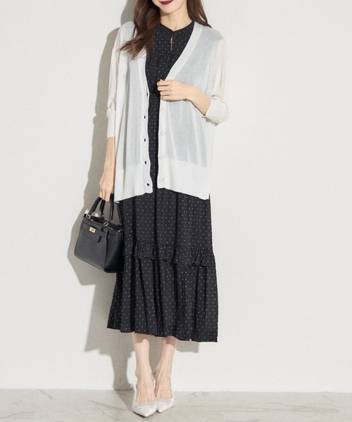 tocco closet カーディガン 「ZOZO限定」サイドスリット七分袖