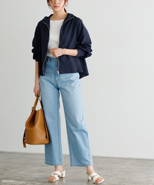 「Pierrot」 「Marvelous by pierrot」ジップアップブルゾン M ネイビー レディース