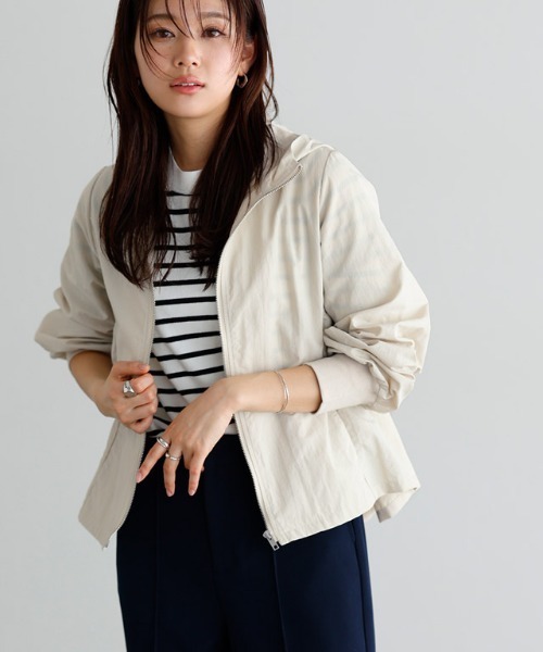 「Pierrot」 「Marvelous by pierrot」ジップアップブルゾン M ネイビー レディース