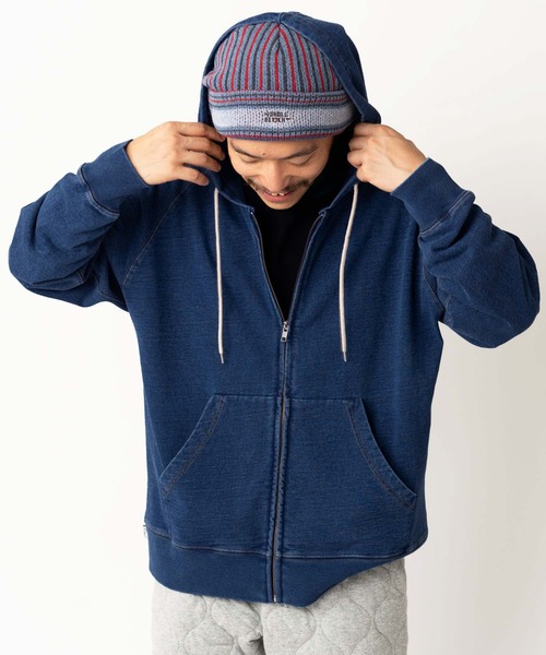 gym master（ジムマスター） パーカー 11oz インディゴスウェットZIP 