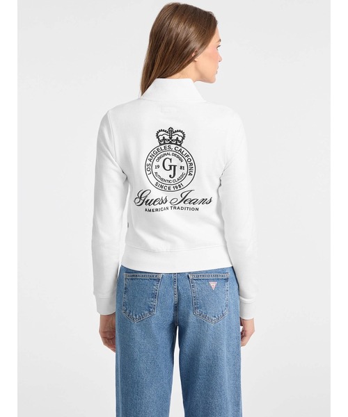 コート アウター GUESS JEANS Full Zip Mock Neck Sweat トラック
