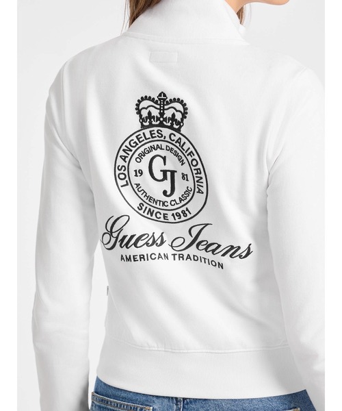 コート アウター GUESS JEANS Full Zip Mock Neck Sweat トラック コート アウター GUESS JEANS Full Zip Mock Neck Sweat トラック