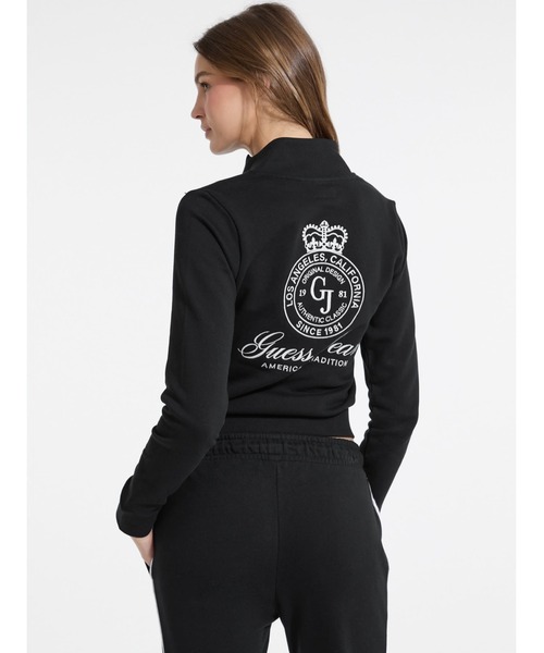 コート アウター GUESS JEANS Full Zip Mock Neck Sweat トラック