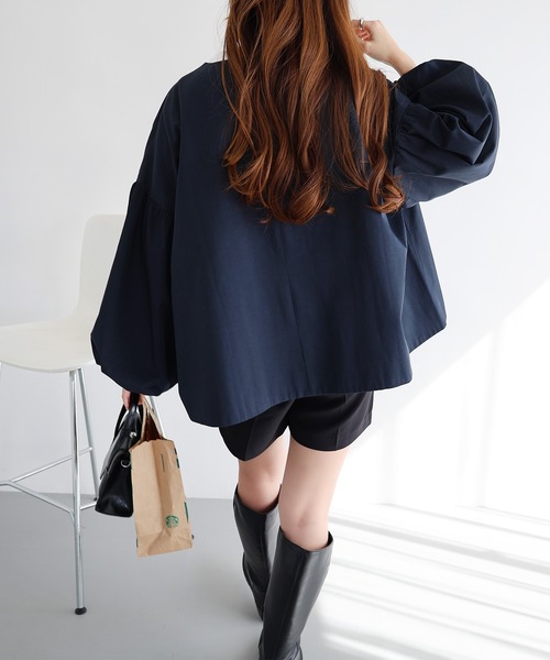 「andme」 「alma design」ジップアップブルゾン M ブラック レディース