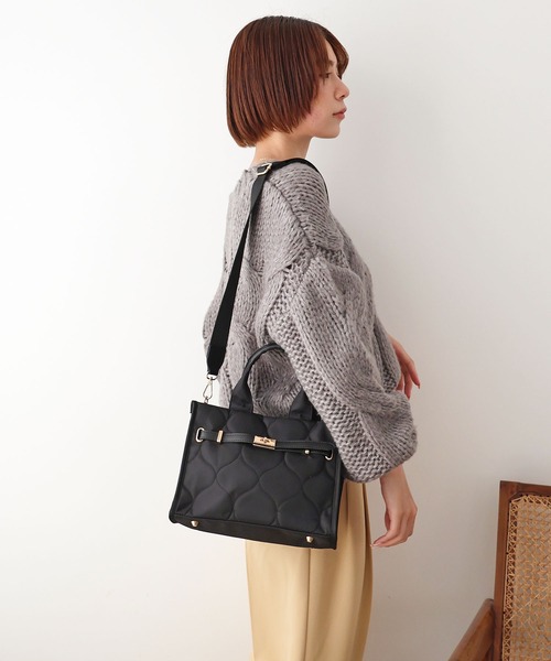 MIAN トートバッグ キルティング2wayトートバッグ レディース 