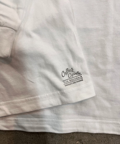 「Coffee & Cigarettes」 長(zhǎng)袖Tシャツ LARGE ホワイト メンズ