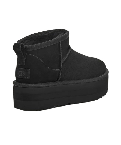 UGG Australia 黒 スエード ブーツ✴︎美品✴︎ガールズ20センチ UGG Australia ブーツ (UGG)W CLASSIC ULTRA MINI PLATFORM