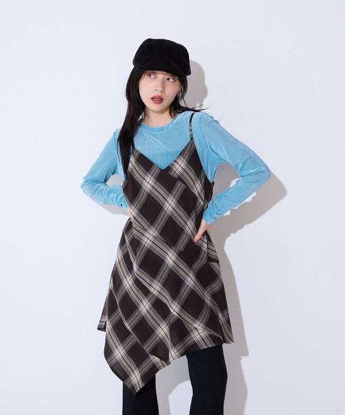 JEANASIS（ジーナシス） チュニック ヨウリュウチェックミニワンピース