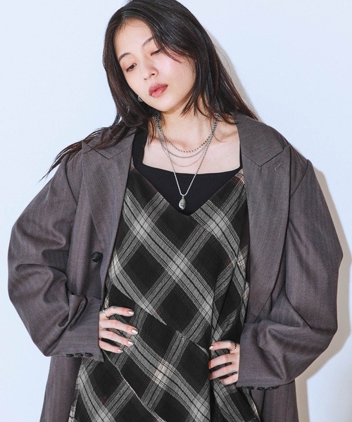 JEANASIS チュニック ヨウリュウチェックミニワンピース/586501