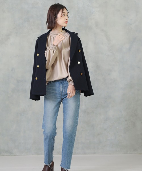 「Gready Brilliant」 「AuieF」長袖ブラウス 38 モカ レディース_画像4