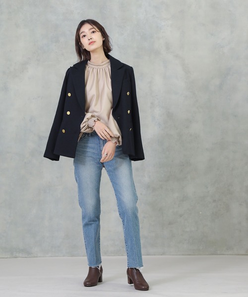 「Gready Brilliant」 「AuieF」長袖ブラウス 38 モカ レディース_画像8