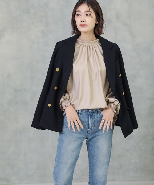 「Gready Brilliant」 「AuieF」長袖ブラウス 38 モカ レディース_画像9