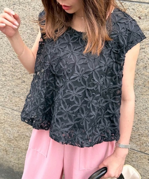 ブラウス シャツ OHANAレースバルーンTOPS レディース
