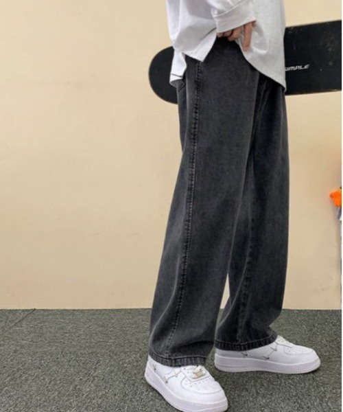 「COMON＋」 加工デニムパンツ M ライトインディゴブルー メンズ