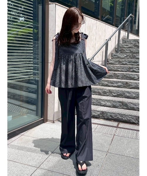 専用‼️美品❗️2025SSミラオーウェン　ペプラムトップス Mila Owen(ミラオーウェン) 2025SS ペプラムブラウス×ワイド