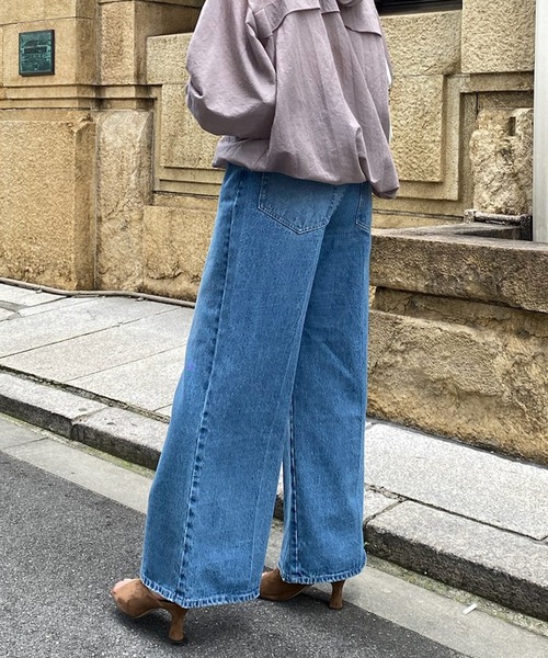 「DouDou」 デニムパンツ 36 ブラック レディース_画像7