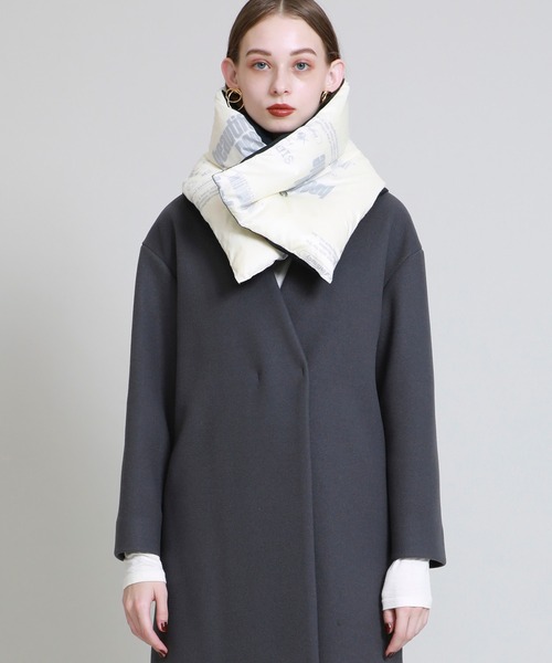 beautiful people ロゴマフラー アイボリー beautiful people（ビューティフルピープル）の「【beautiful people