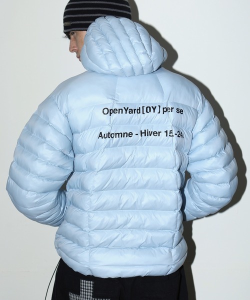 OY オープンヤードダウン OY OPEN YARD ブラックダウンジャケット OY/オーワイ』CURVED ZIPPER