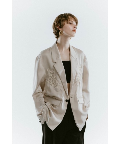 さわら　Knuth Mar embroidered satin jacke さわら様専用 Knuth Mar embroidered satin jacke - メルカリ
