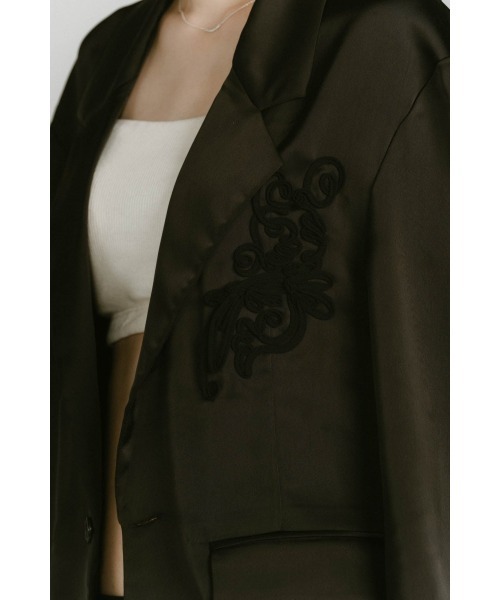 Knuth Marf ジャケット テーラードジャケット embroidered satin