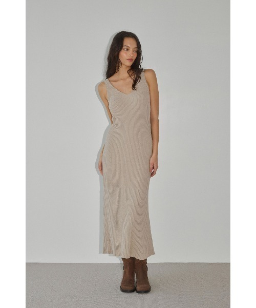 ALEXIA STAM（アリシアスタン） ワンピース Rib Knit Flare Dress