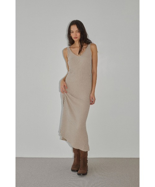 ALEXIA STAM（アリシアスタン） ワンピース Rib Knit Flare Dress